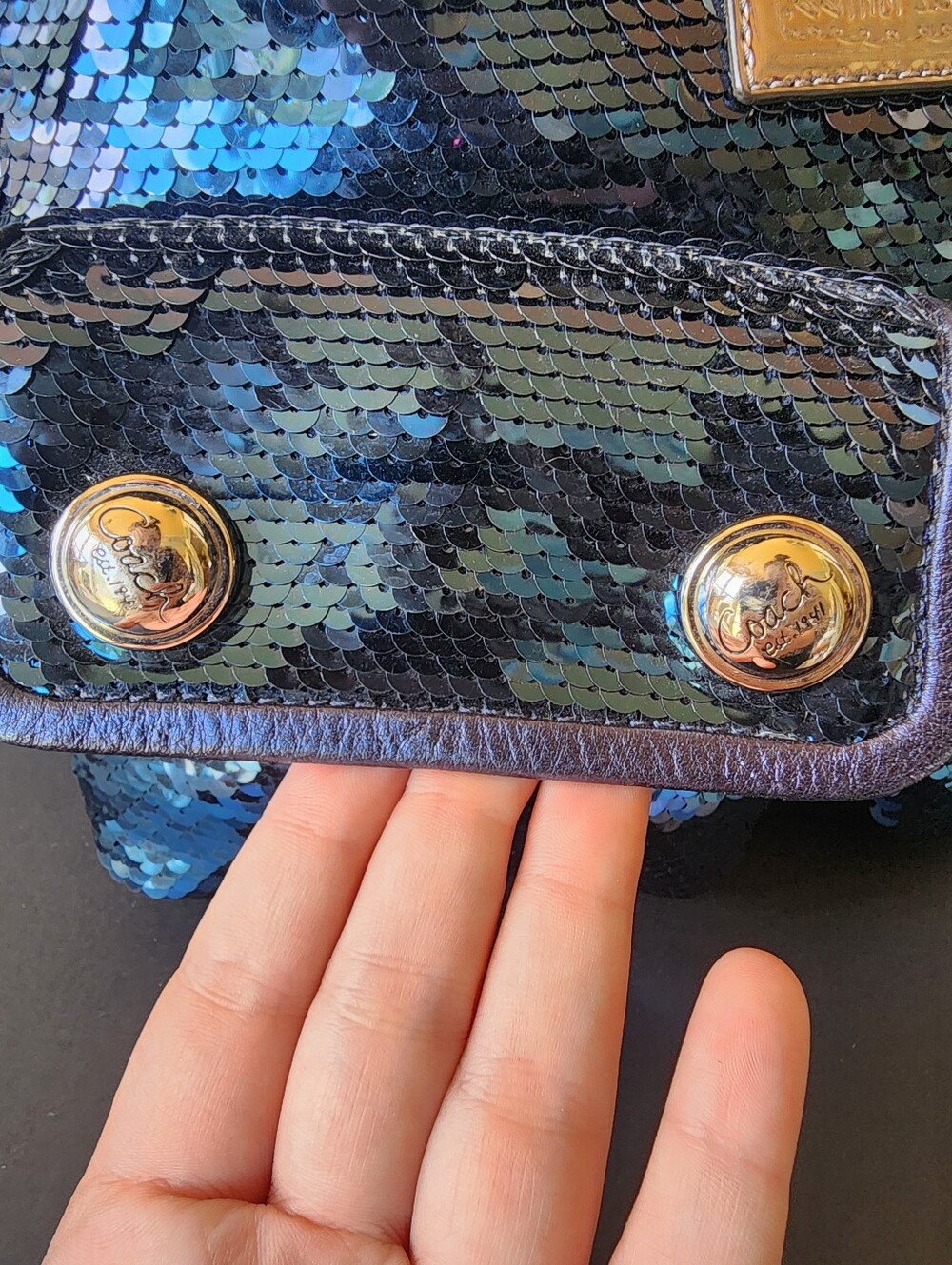 Coach Poppy Spotlight Blue Sequin Backpack, EUC, 2010, 15348 - Picture 5 of 15